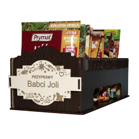 Prezent na Dzień Babci i Dziadka wyjątkowy ciemno drewniany przyprawnik